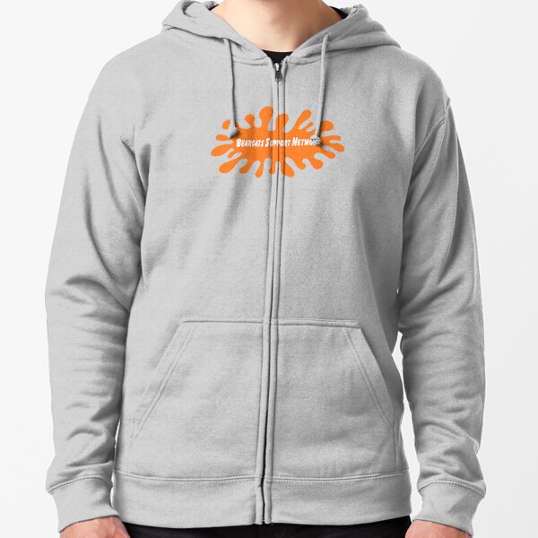 Orange Nick Logo Zipped Hoodie