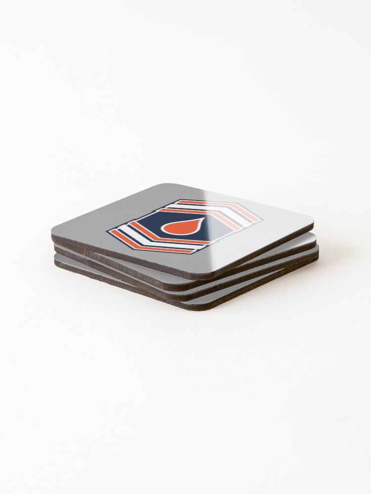 Thumbnail 4 of 5, Coasters (Set of 4), Oil Drop Insignia (Blue Orange) [Roufxis-Rb] designed and sold by RoufXis.