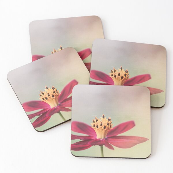 Item preview, red Cosmea flower in a minimalist design designed and sold by Nicole Bleck.