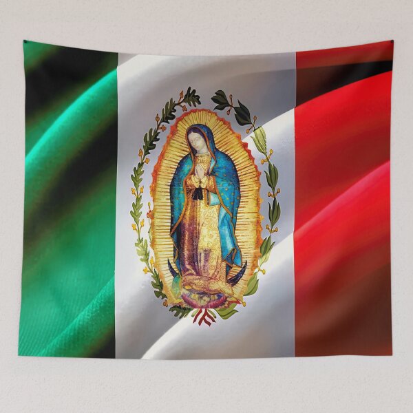 Item preview, Our Lady of Guadalupe Mexican Virgin Mary Mexican Flag Mexico Catholic  designed and sold by hispanicworld.