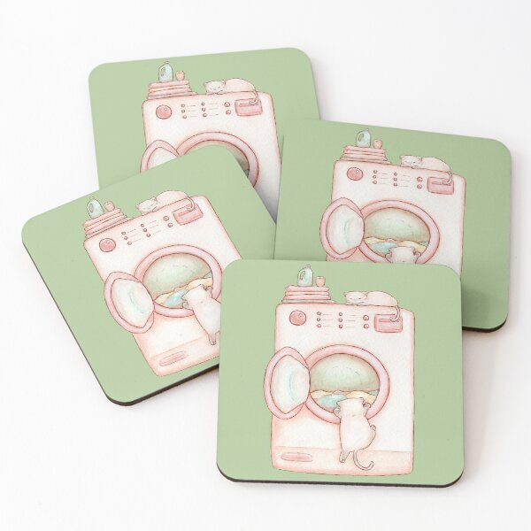 Item preview, Kittens in a washing machine - Cats & Laundry designed and sold by Denise, Denisn't.