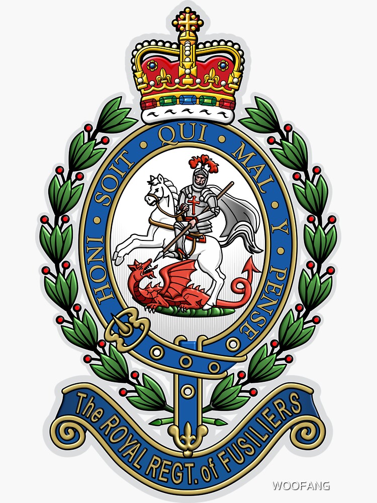 "ROYAL REGIMENT OF FUSILIERS BADGE" Sticker By WOOFANG | Redbubble