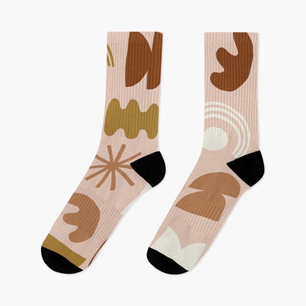 Item preview, Pink and Neutral Abstract Shapes Pattern designed and sold by JaneyMakes.