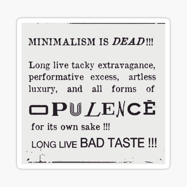 Artikel-Vorschau von Minimalismus ist tot!, designt und verkauft von BlueBearDesigns.