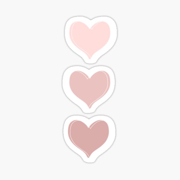 pink hearts Sticker