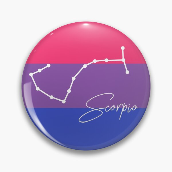 Item preview, Signo del zodíaco Escorpio con colores Bi Pride designed and sold by tinyteacups.