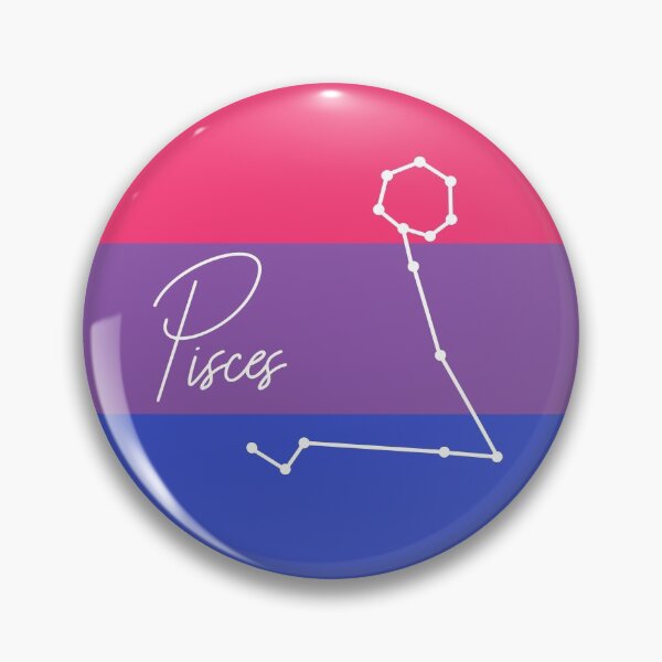 Item preview, Pisces Zodiac Sign With Bi Pride Colours designed and sold by tinyteacups.