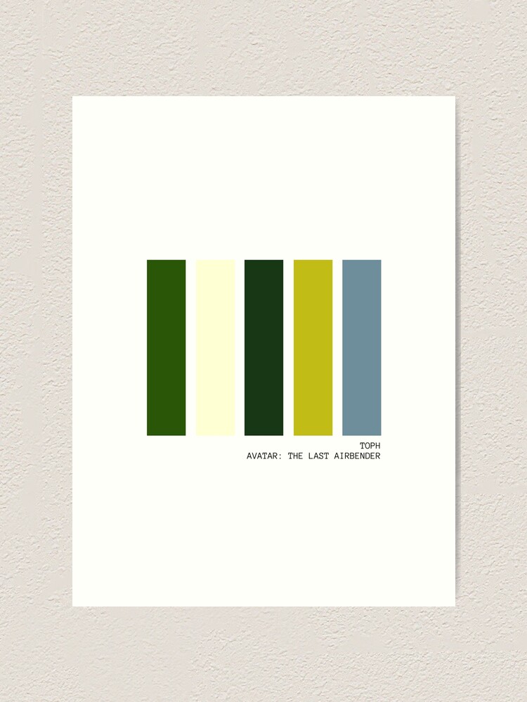"Toph Avatar the Last Airbender Minimalist Color Palette" Art Print by