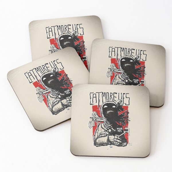 Eat More Lies Coasters (Set of 4)
