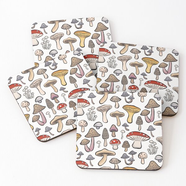 Item preview, Mushrooms Tossed Print designed and sold by patternandcraft.