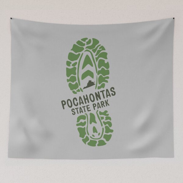 Item preview, Pocahontas State Park Virginia VA Trail Hiking Boot Print designed and sold by palmettodigital.