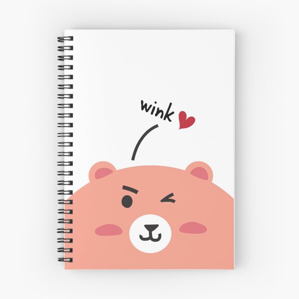 Artikelvorschau, Zwinkernder rosa Bär entworfen und verkauft von BrightRain.