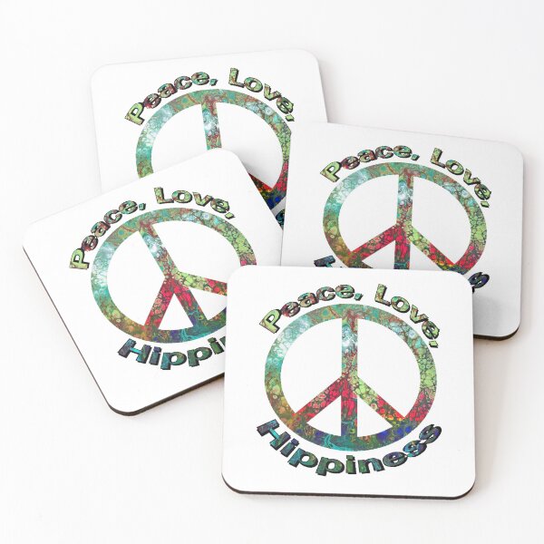Item preview, Peace Love Hippiness, Peace Symbol, Hippy, Hippy gifts, Hippy art, Valentines day,  designed and sold by Hazel Ryan Wagner.