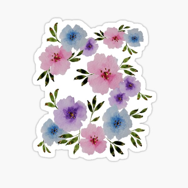  Floral Fancy Plural Sticker For Sale By JaneyMags Redbubble