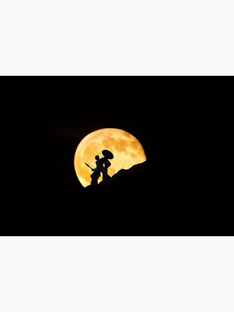 Roman or Greek fighter in front of a full Moon by bcash