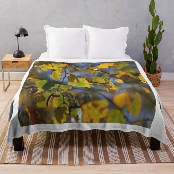 Item preview, Autumnal colorful birch leaves designed and sold by Hubiundhubi.