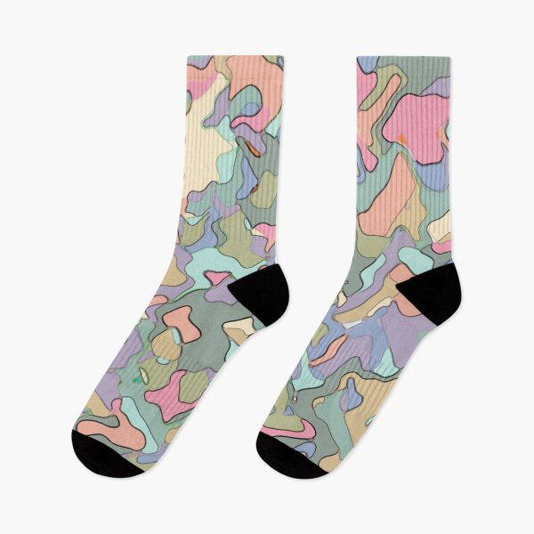 Item preview, Multicolor Organic Shapes in Pastels designed and sold by AMGImpressions.