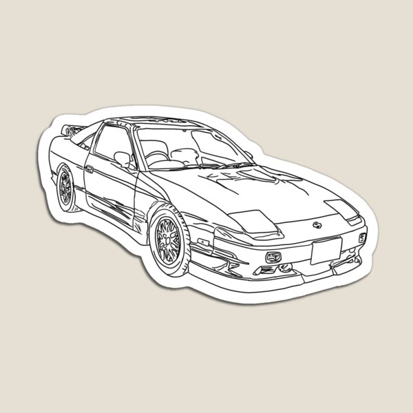 Anime 180Sx Drawing : Nissan 180sx S13 Rps13 Vinyl Sticker Yanimatorart ...