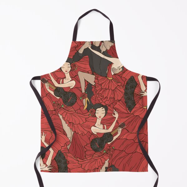 Item preview, Flamenco Dancers Pattern Guitar Fan Art Deco designed and sold by 108dragons.