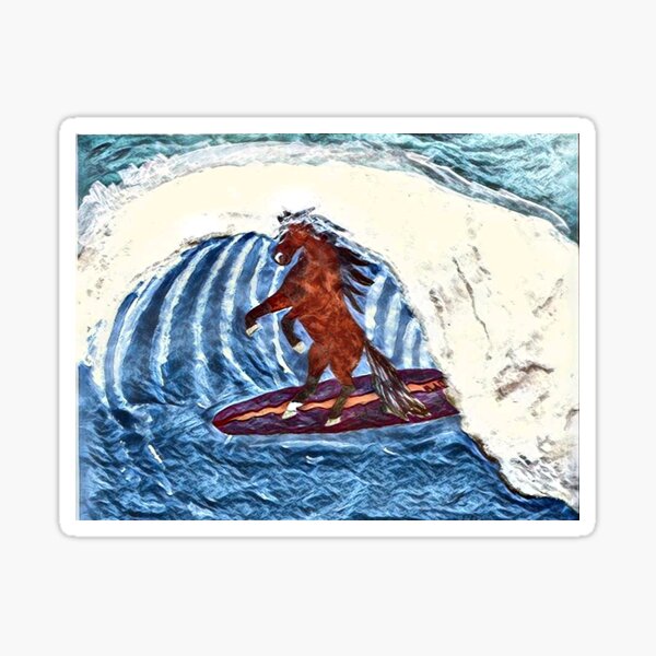 Aperçu de l'œuvre Cheval de surf Bay 2 créée et vendue par MauiMAD.