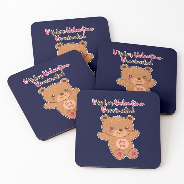 Item preview, V is for Vaccinated Hug Me Bear | Valentine's Day Vaccine Bear designed and sold by Rabbitti.