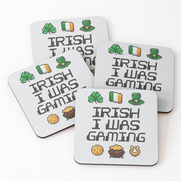 Item preview, Irish I Was Gaming St. Patricks Day Gamer Video Game Pixel Art designed and sold by gkao.