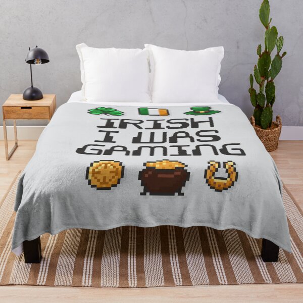 Item preview, Irish I Was Gaming St. Patricks Day Gamer Video Game Pixel Art designed and sold by gkao.