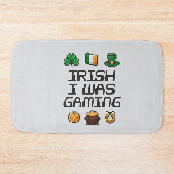 Item preview, Irish I Was Gaming St. Patricks Day Gamer Video Game Pixel Art designed and sold by gkao.