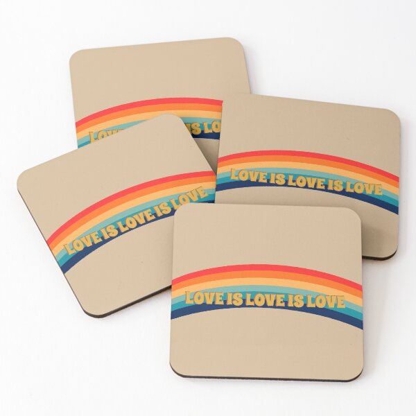 Item preview, Retro Vintage Love is Love is Love | 70’s Vibes Rainbow  designed and sold by Aryeh Studio.