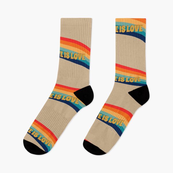 Item preview, Retro Vintage Love is Love is Love | 70’s Vibes Rainbow  designed and sold by Aryeh Studio.