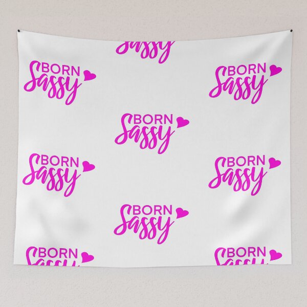 Item preview, Hot Pink Born Sassy with Pink Heart designed and sold by Cute Designs Shop.
