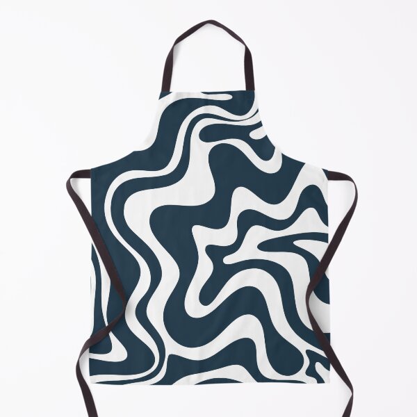 Item preview, Liquid Swirl Abstract Pattern in Dark Navy Blue and White designed and sold by kierkegaard.