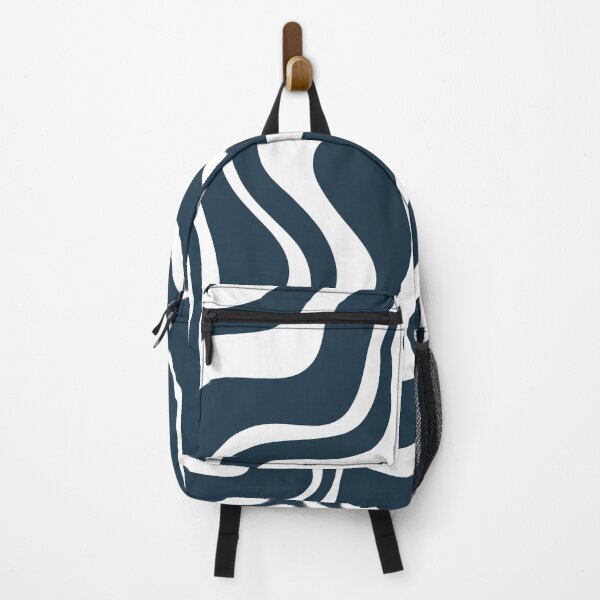 Item preview, Liquid Swirl Abstract Pattern in Dark Navy Blue and White designed and sold by kierkegaard.
