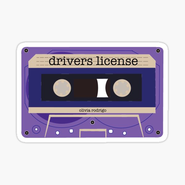 "Drivers License Cassette Tape " Sticker by WPuckett Redbubble