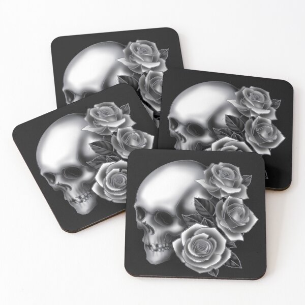 Item preview, Skulls and roses designed and sold by MetroInk.