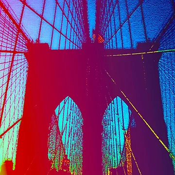 Artwork thumbnail, Colorful Bridge by Liz  Bajo Designs