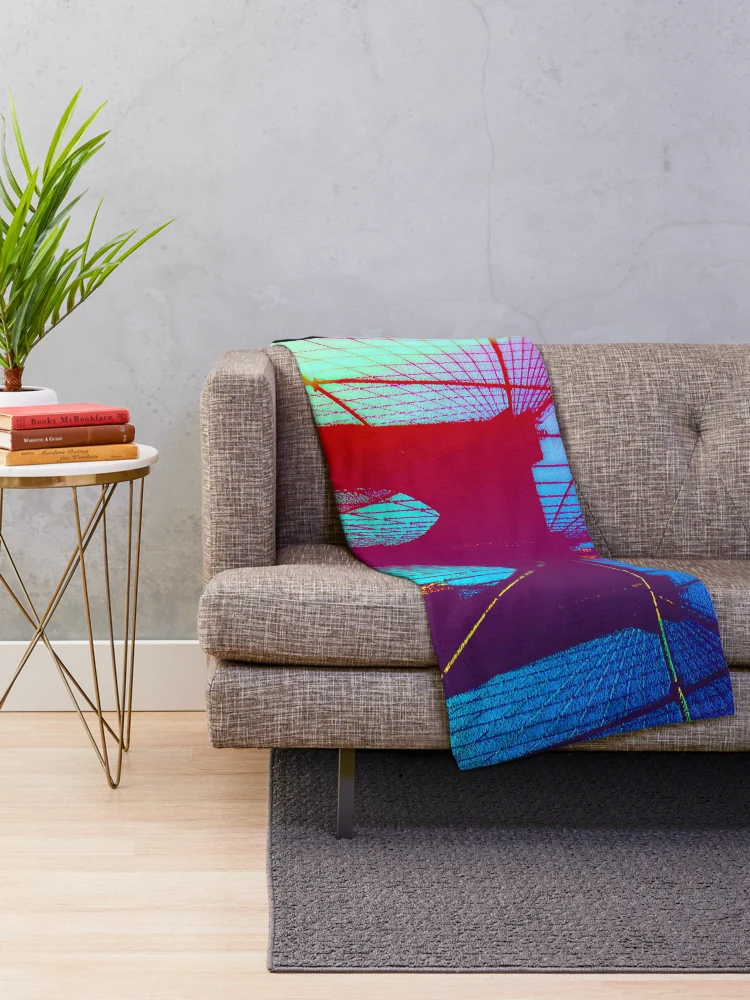 Thumbnail 2 of 6, Throw Blanket, Colorful Bridge designed and sold by Liz  Bajo Designs.