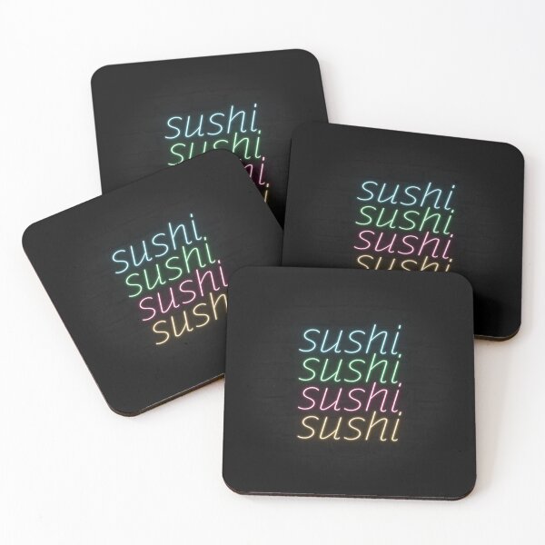 Item preview, Sushi Sushi Sushi Sushi Neon Multicolor Text designed and sold by dylanxh.