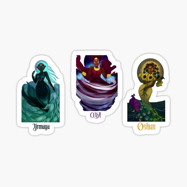 Aperçu de l'œuvre Oya, Yemaya, Oshun créée et vendue par Patricia Grannum.