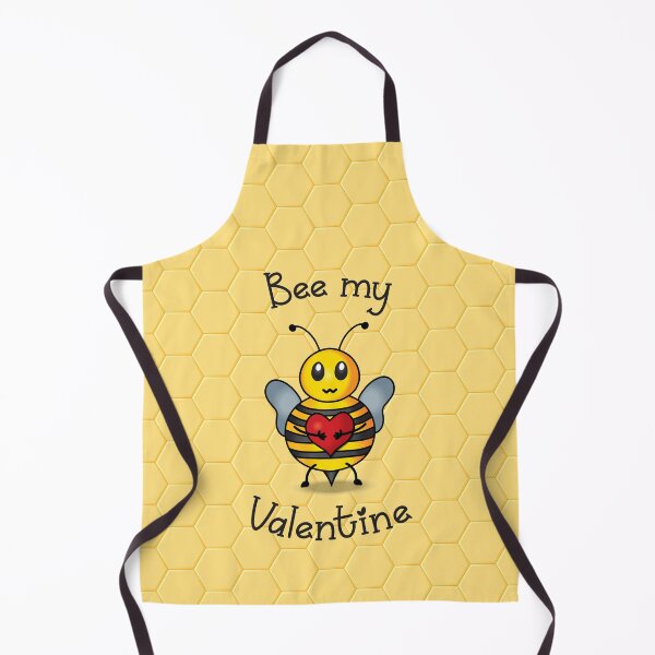 Item preview, Bee my Valentine - Cute bee cartoon gift for Valentine's day - Yellow honeycomb background designed and sold by Twist Design.