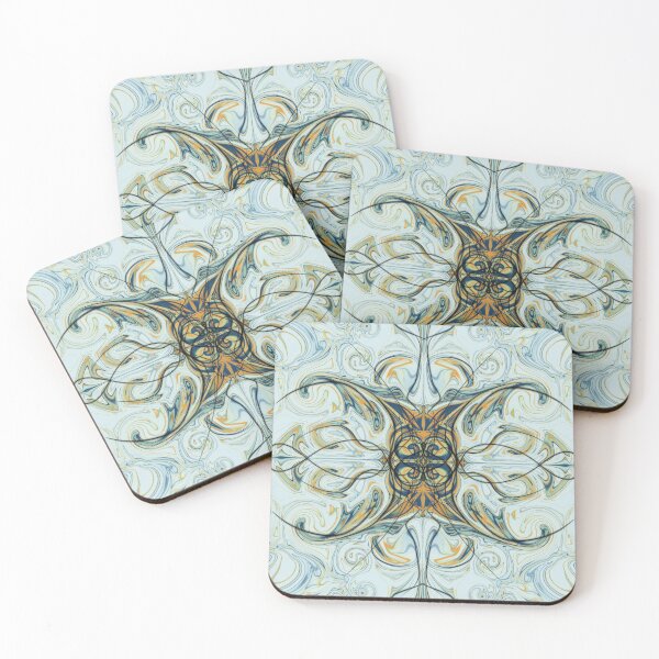 Item preview, Psychedelic mandala - liquid blue and gold designed and sold by LiquidDeep.