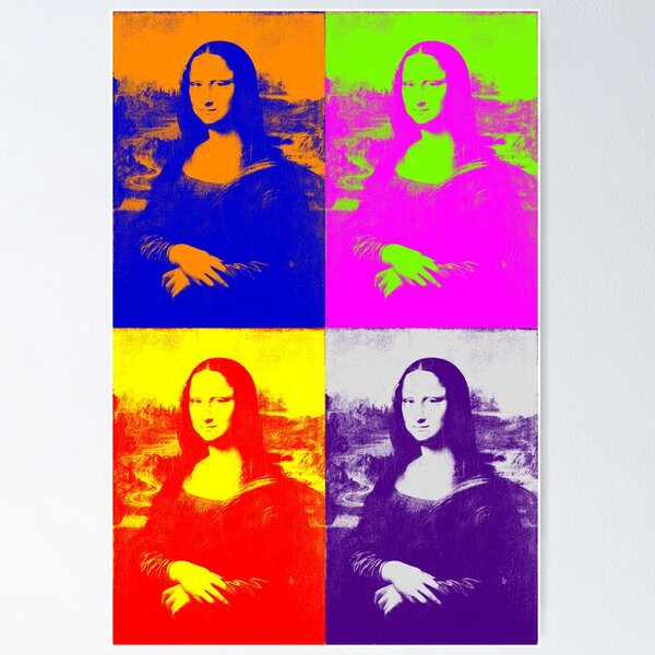 Item preview, Mona Lisa In the Pop Culture Andy Warhol Style designed and sold by BookGeekNJ.