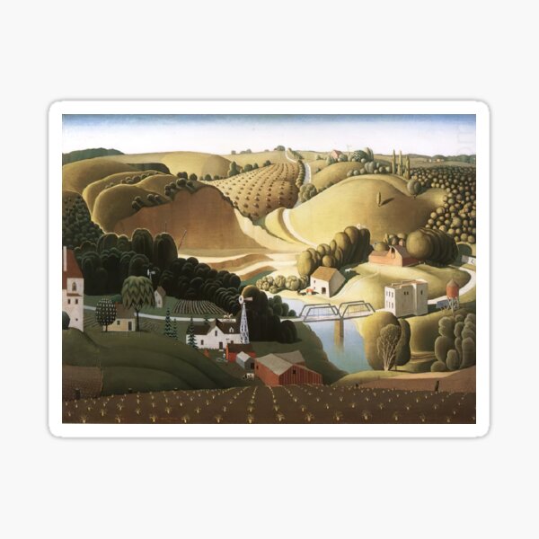 Item preview, Grant Wood Stone City Iowa designed and sold by LazyHatter.