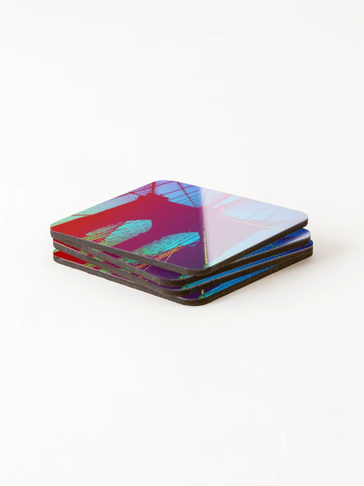 Thumbnail 4 of 5, Coasters (Set of 4), Colorful Bridge designed and sold by Liz Bajo Designs.