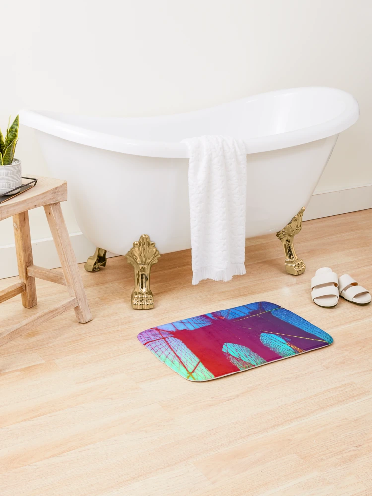 Thumbnail 2 of 6, Bath Mat, Colorful Bridge designed and sold by Liz Bajo Designs.