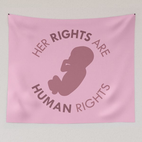 Item preview, Her Rights Are Human Rights (Pink) designed and sold by OpiningUterus.