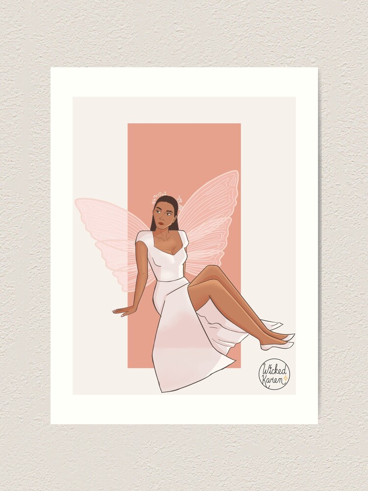 Fairy With Butterflies  Art Board Print for Sale by drawwithren