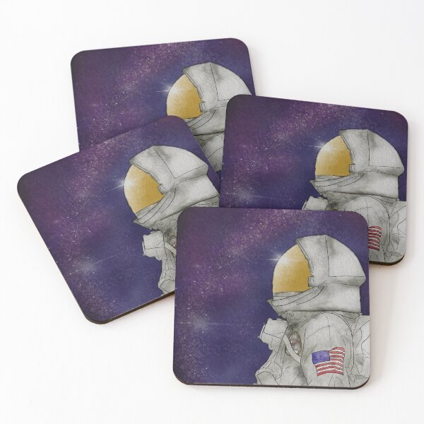 Item preview, Watercolor Astronaut Looking at the Stars – Dreamy Space Exploration Art Print designed and sold by Christina Anderson.