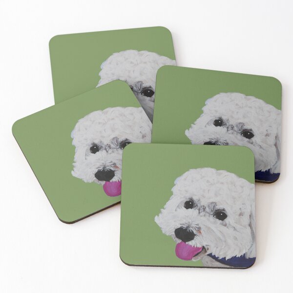 Item preview, Finn the Bichon Frise Sage Green designed and sold by Amanda A. Anthony.