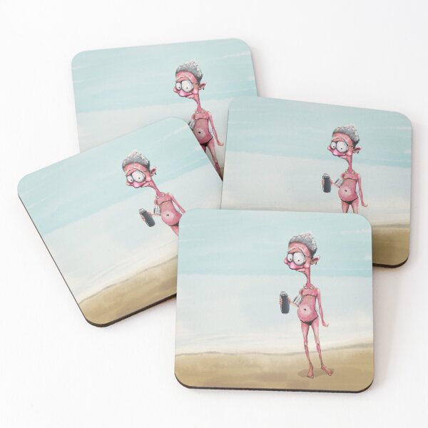 Item preview, Sunburnt Man on the Beach Artwork designed and sold by Tristan Venables.